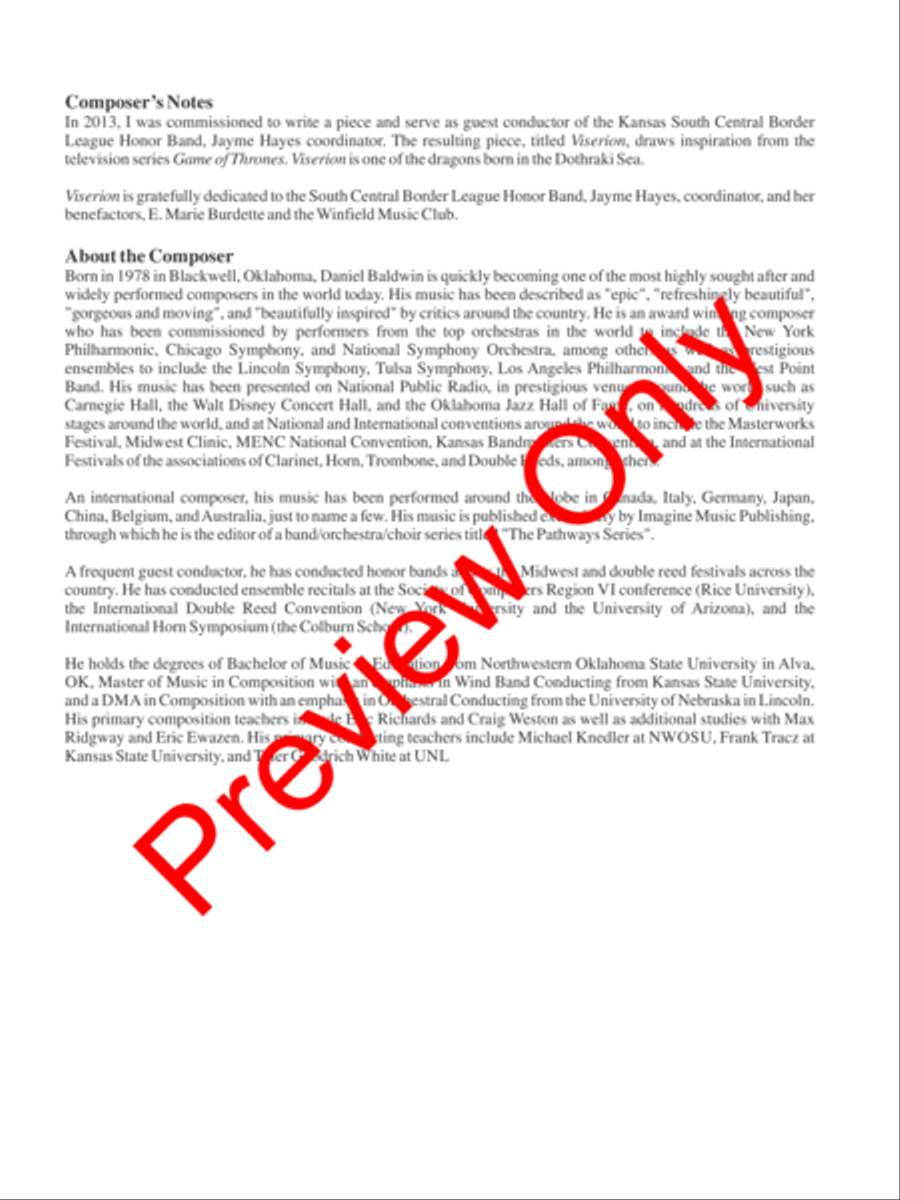 Viserion Concert Band scores gallery preview page 3