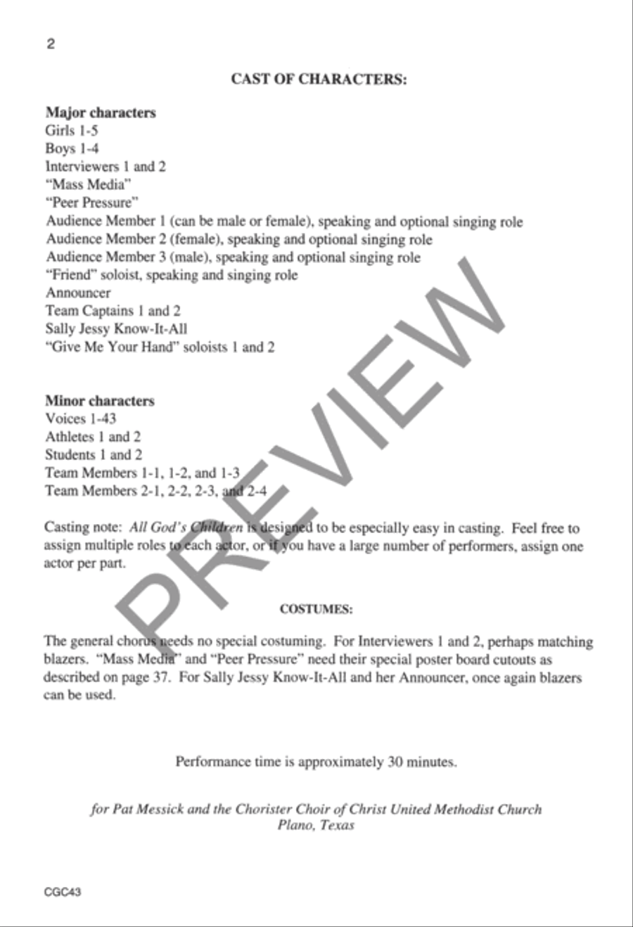 All God's Children Preview Kit (Score & CD) Choir scores gallery preview page 3