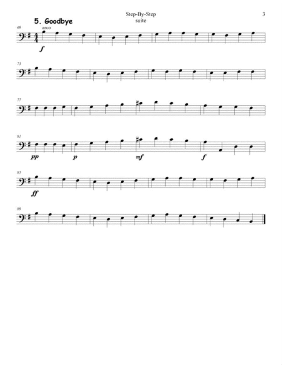 Step-by-Step. Suite for beginning string orchestra. SCORE & PARTS. String Orchestra scores gallery preview page 6