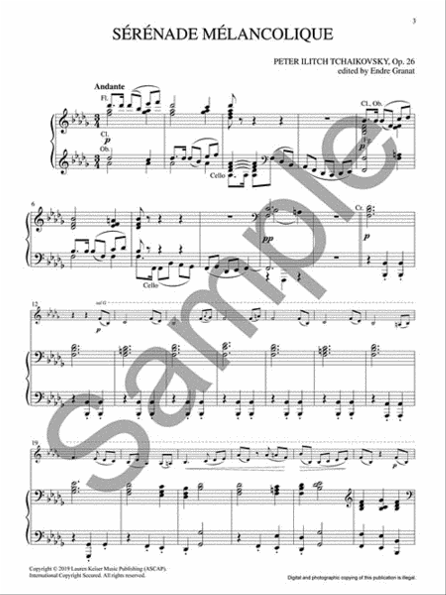 Tchaikovsky Complete Works for Violin and Piano Violin Solo scores gallery preview page 4