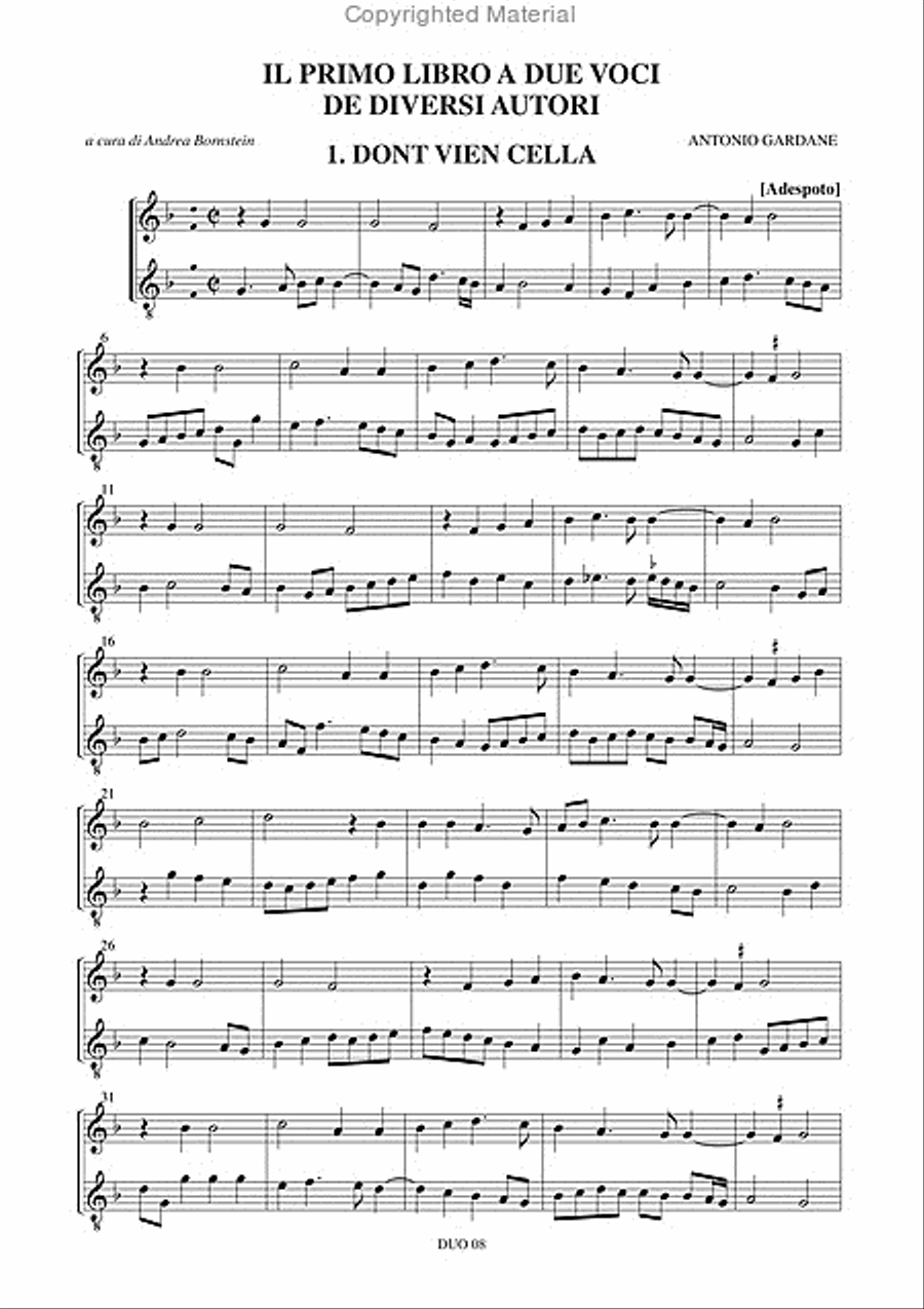 Il Primo Libro a due voci de diversi autori (Venezia 1543) Score scores gallery preview page 3
