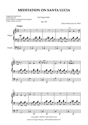 Meditation on Santa Lucia, Op. 192 (Organ Solo) by Vidas Pinkevicius