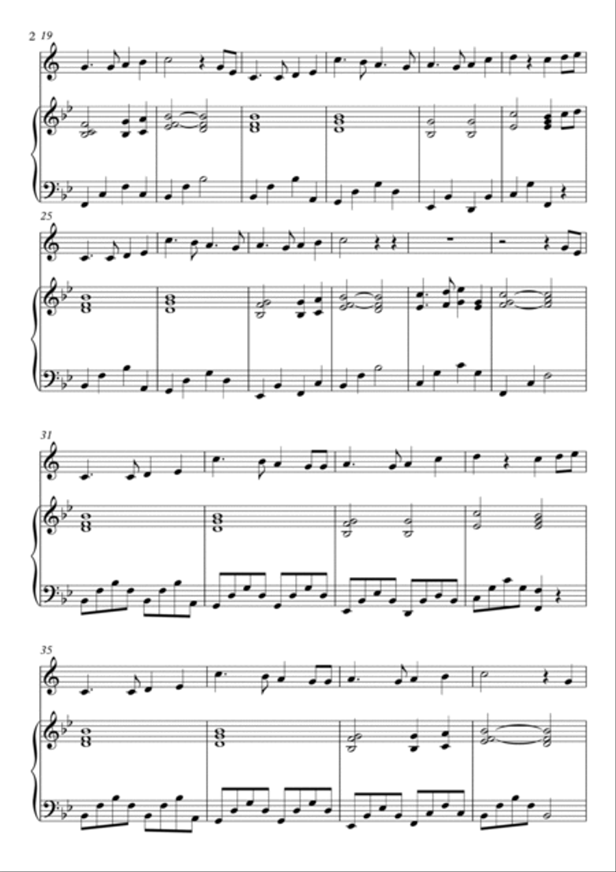Robert Burns - Oh My Love Is Like A Red Red Rose For Bb and Eb Transposing Instruments Small Ensemble scores gallery preview page 2