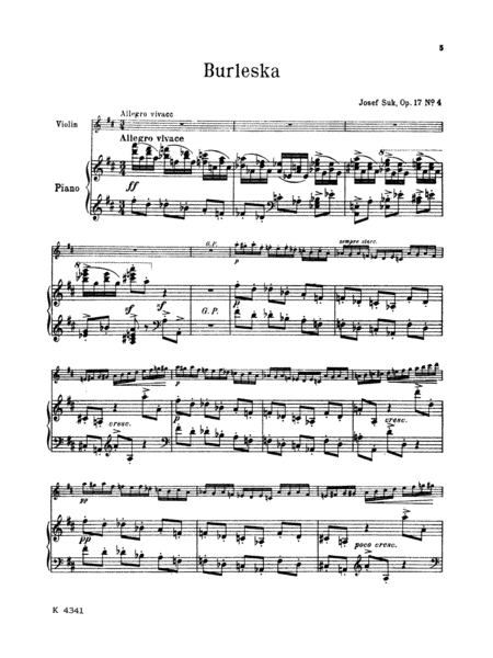 Suk: Four Pieces, Op. 17 (Volume II)