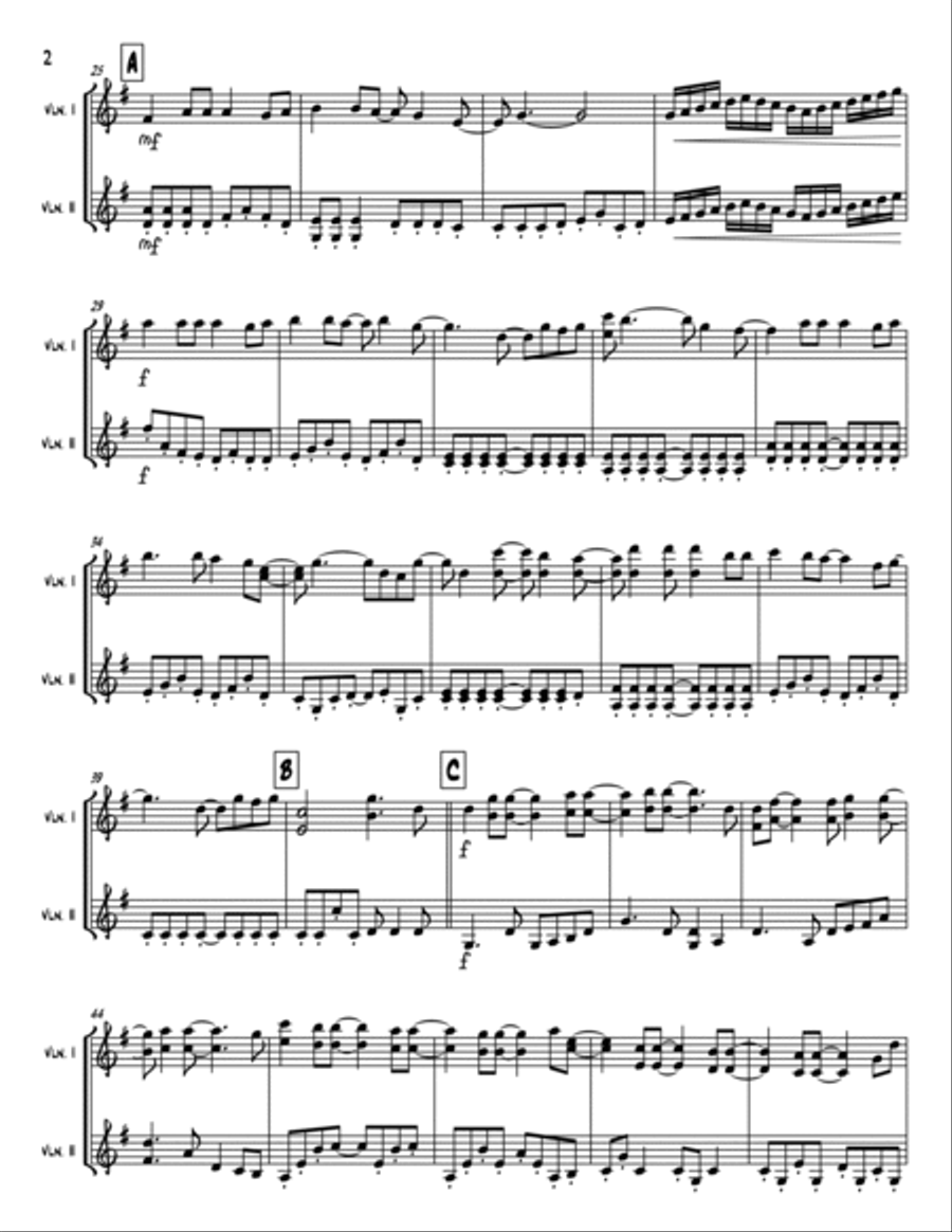 A Million Dreams String Duet scores gallery preview page 2