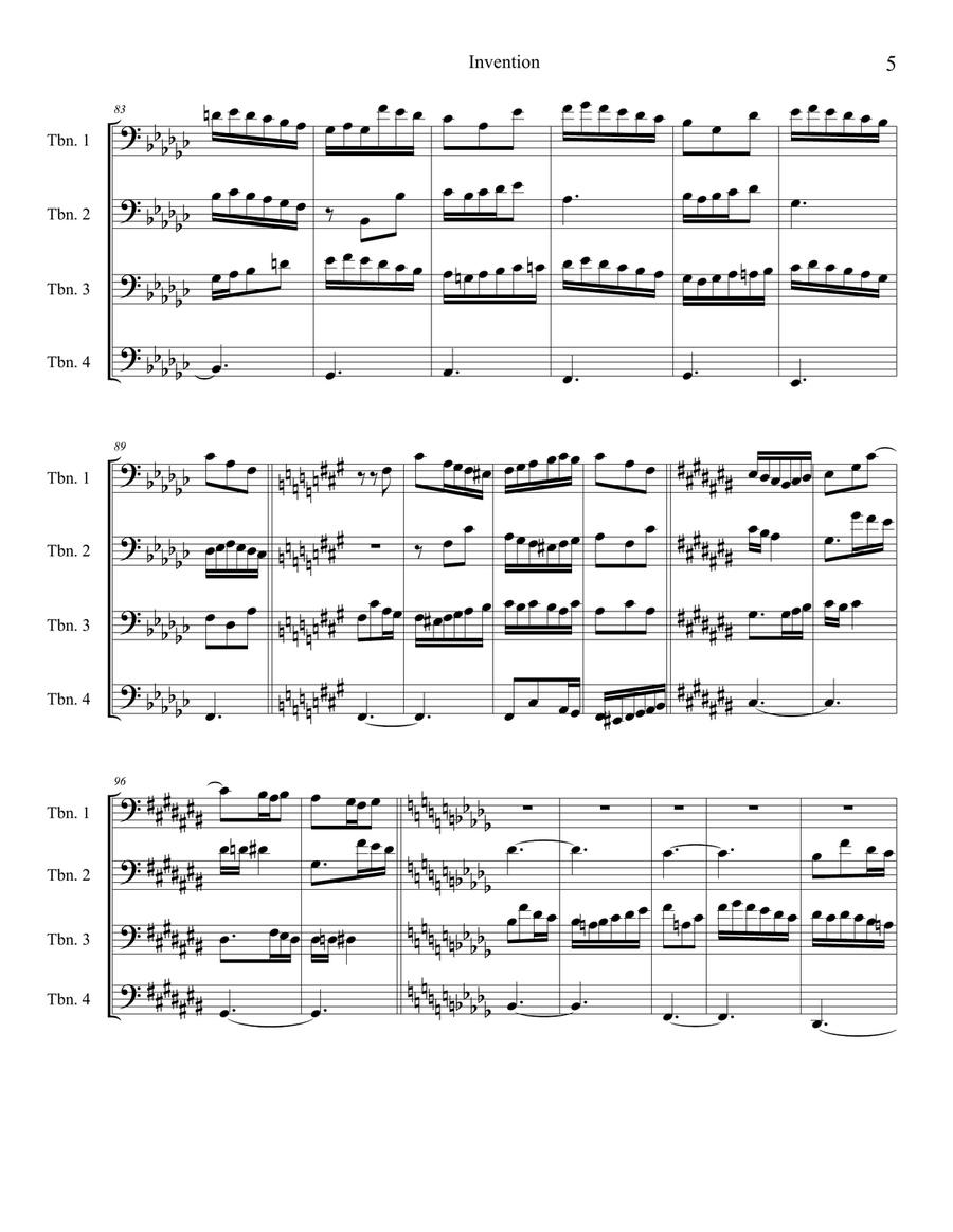 Invention Invention Brass Quartet scores gallery preview page 5