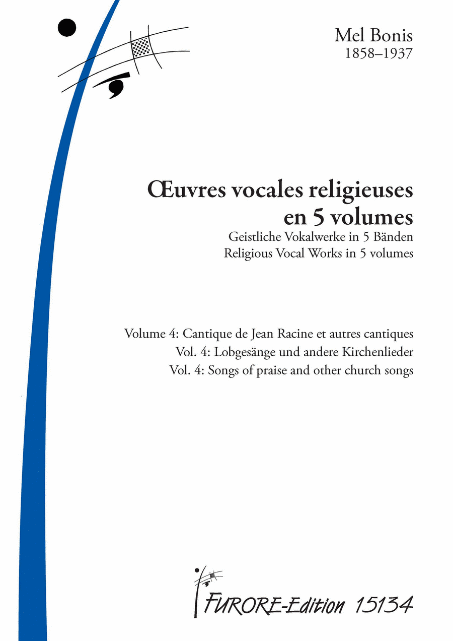 Œvres vocales religieuses en 5 volumes: Vol. 4: Cantique de Jean Racine, opus 144 (choir score) 4-Part scores gallery preview page 1