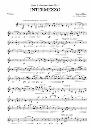 Intermezzo from "L'Arlesienne Suite No. 2" for String Quartet
