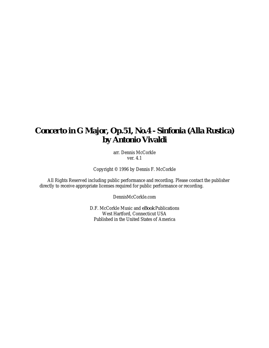 Concerto in G Major, Op.51, No.4 - Sinfonia (Alla Rustica) Classical Guitar scores gallery preview page 6