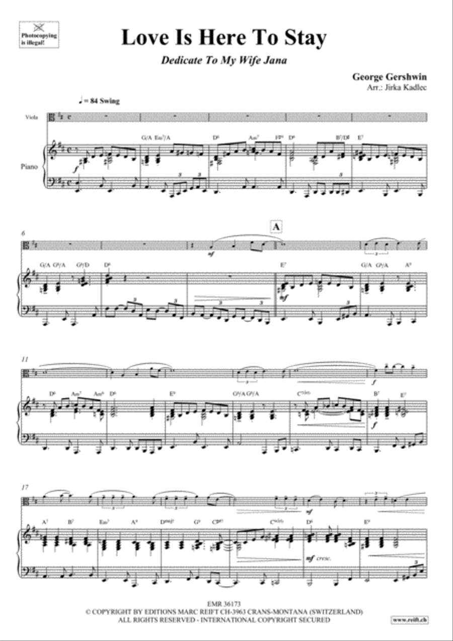 Love Is Here To Stay Viola scores gallery preview page 4