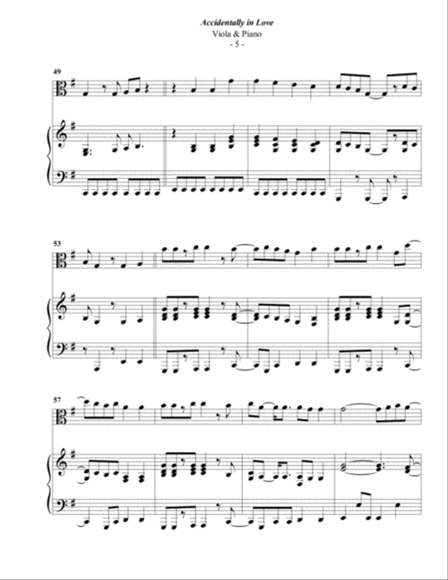 Accidentally In Love Viola scores gallery preview page 5