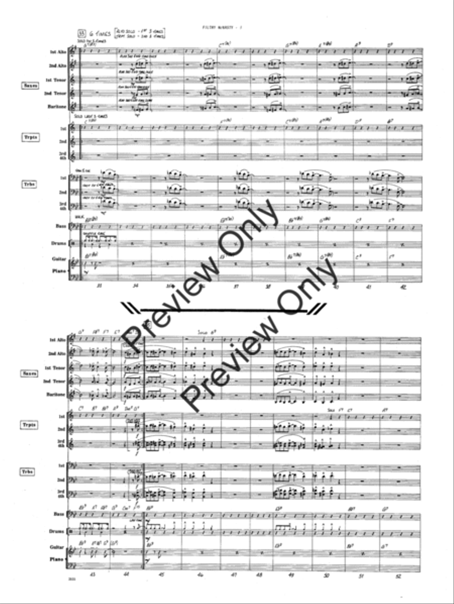 Filthy McNasty Filthy McNasty Jazz Ensemble scores gallery preview page 4