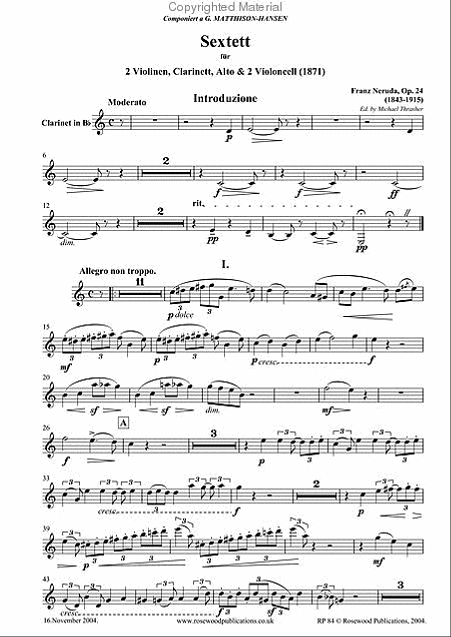 Sextet Sextet Clarinet scores gallery preview page 3