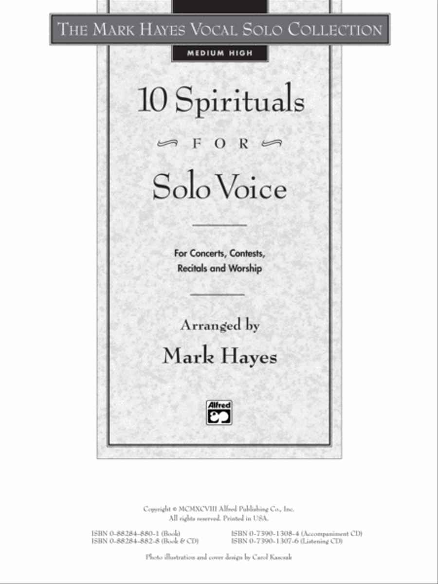 The Mark Hayes Vocal Solo Collection -- 10 Spirituals for Solo Voice