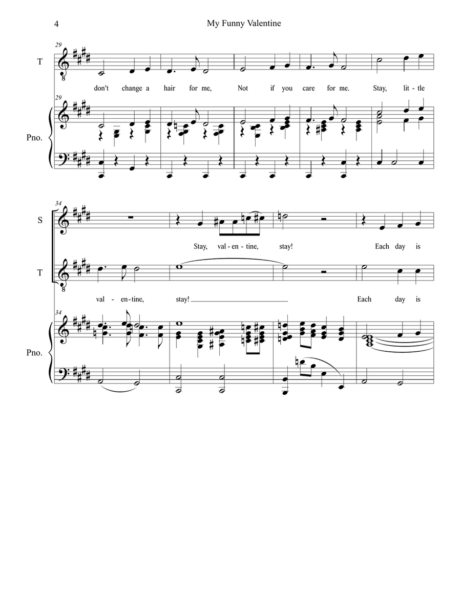 My Funny Valentine My Funny Valentine 2-Part scores gallery preview page 4