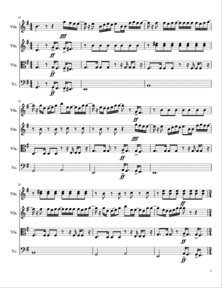 Take Me To Church String Quartet scores gallery preview page 3