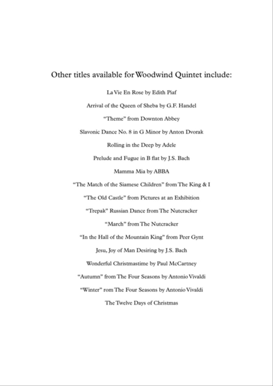 Hello, Young Lovers Hello, Young Lovers Woodwind Quintet scores gallery preview page 2