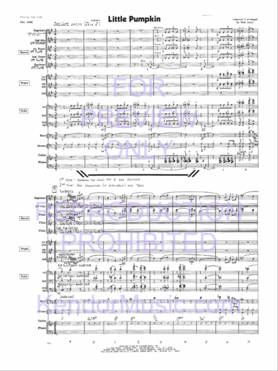 Little Pumpkin Jazz Ensemble scores gallery preview page 2