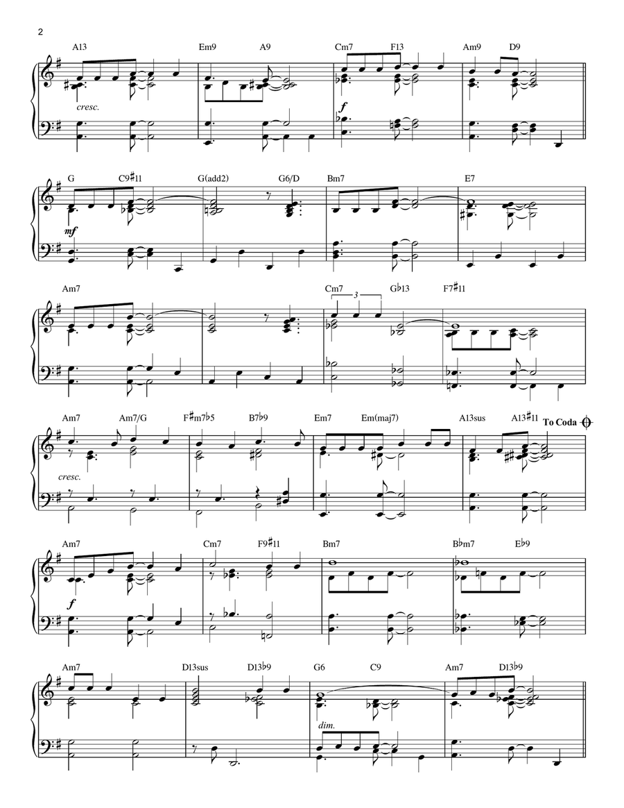 East Of The Sun (And West Of The Moon) [Jazz version] (arr. Brent Edstrom) Piano Solo scores gallery preview page 2