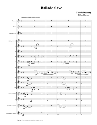 Debussy - Ballade slav (Clarinet Choir + Piccolo & Flute)