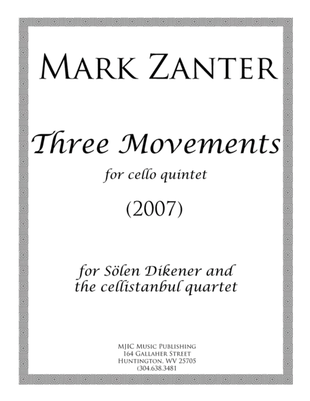 Three Movements for Cello Quintet (2007) image number null