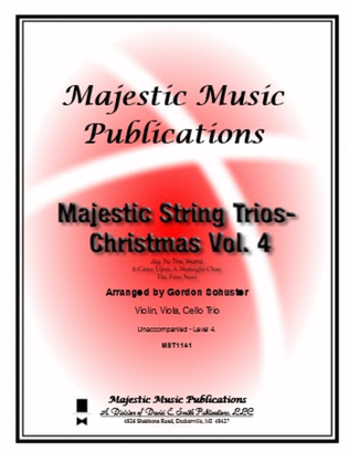 Book cover for Majestic String Trios-Christmas V. 4
