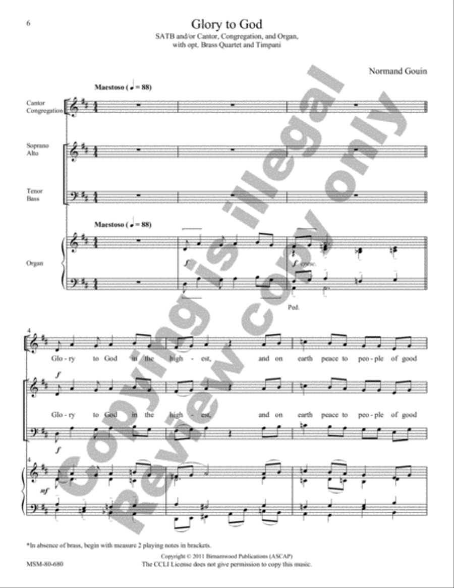 Mass of Saints Peter and Paul 4-Part scores gallery preview page 5