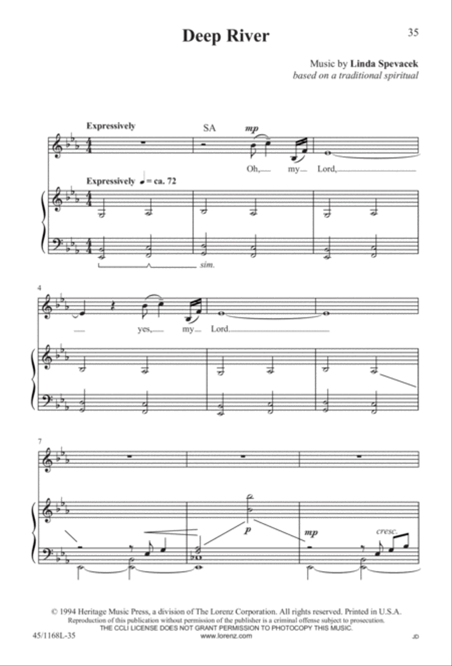 8 Anthems for About 12 Singers 3-Part scores gallery preview page 35