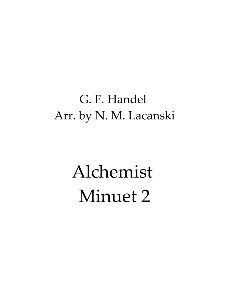 Alchemist Minuet 2 Woodwind Trio scores gallery preview page 1