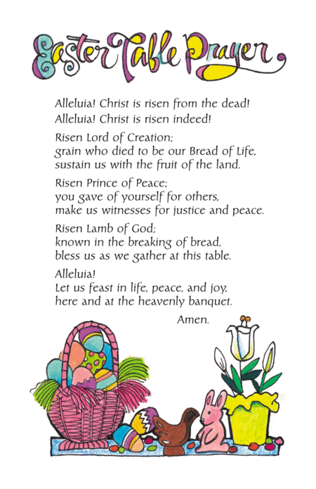Prayer Card: Table Prayer for Easter