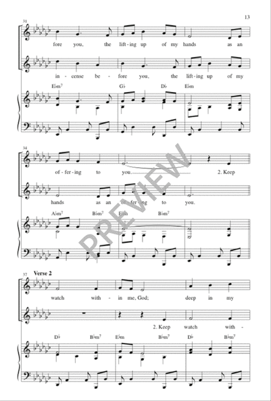 Holden Evening Prayer - Vocal / Keyboard edition 2-Part scores gallery preview page 15