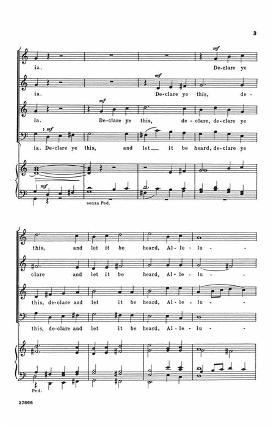 With A Voice Of Singing 4-Part scores gallery preview page 4