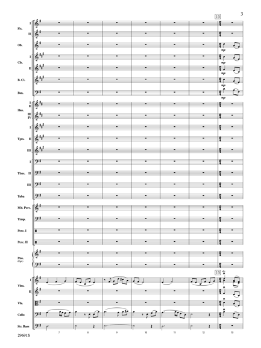 Evangeline: Two Cajun Songs (Score only) Full Orchestra scores gallery preview page 3