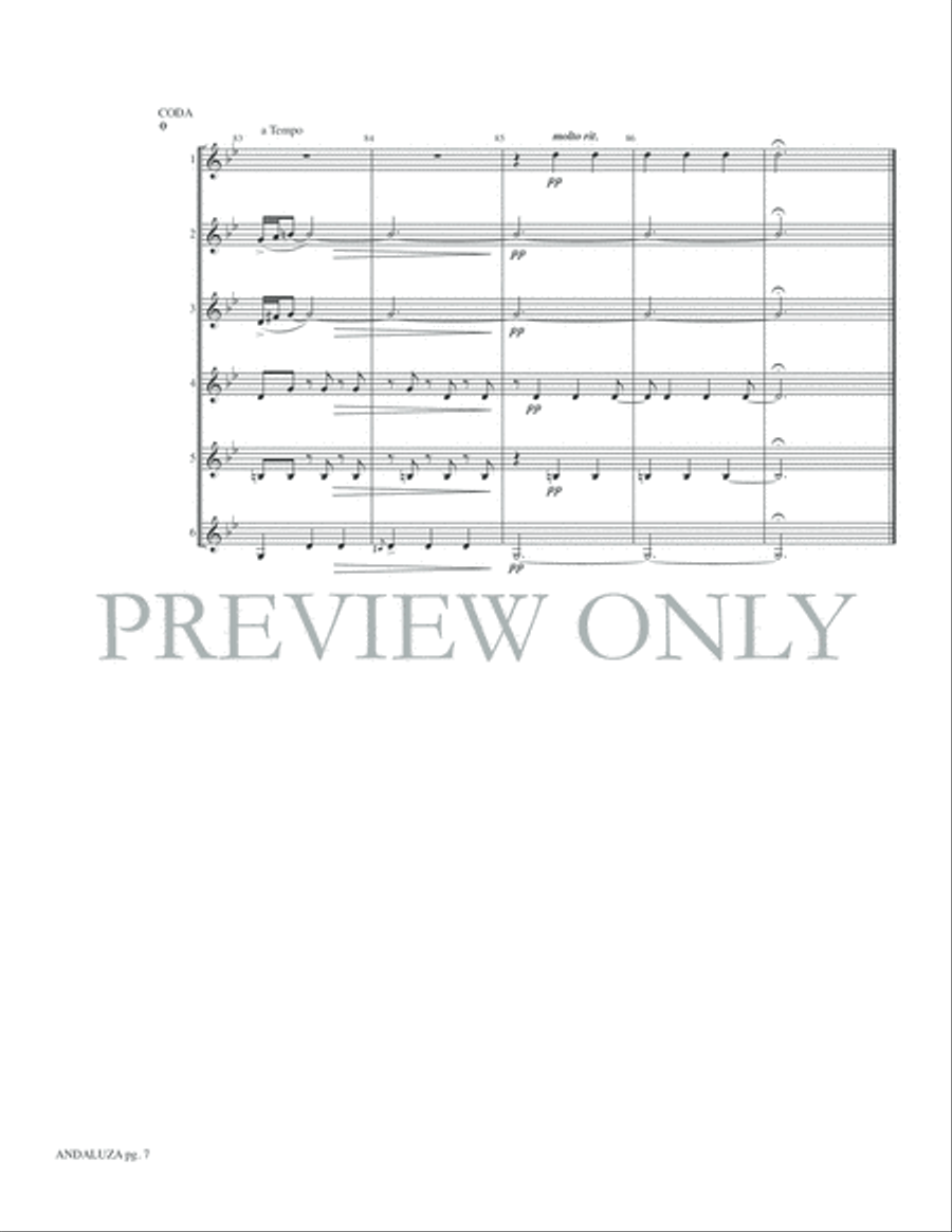 Andaluza -- Spanish Dance No. 5 Small Ensemble scores gallery preview page 9