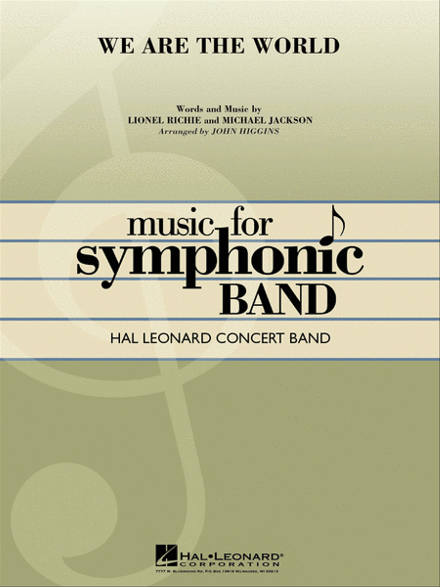 We Are the World Concert Band scores gallery preview page 1