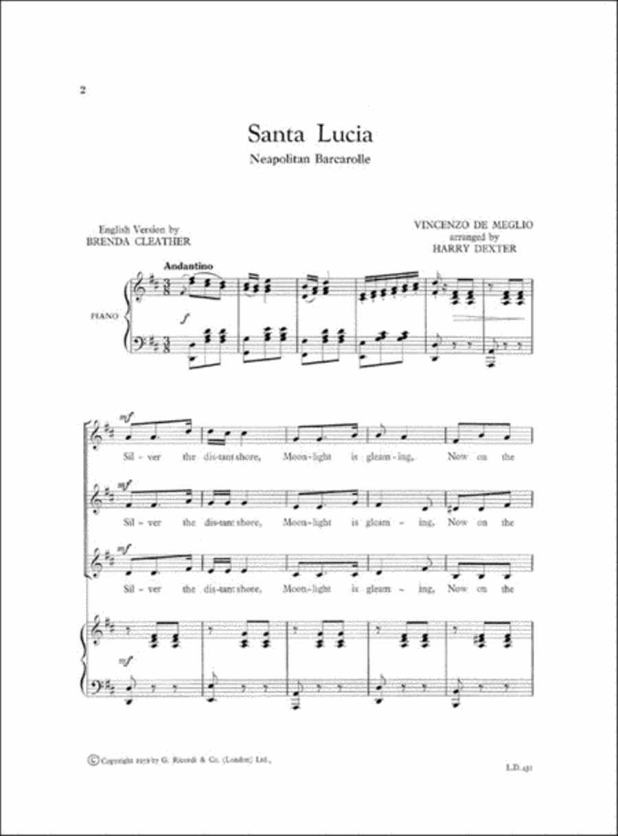 Santa Lucia SSA scores gallery preview page 2