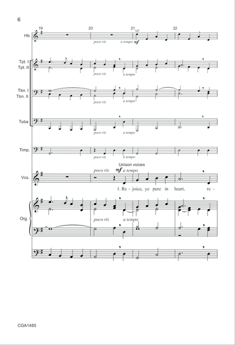 Antiphonal Processional 4-Part scores gallery preview page 6