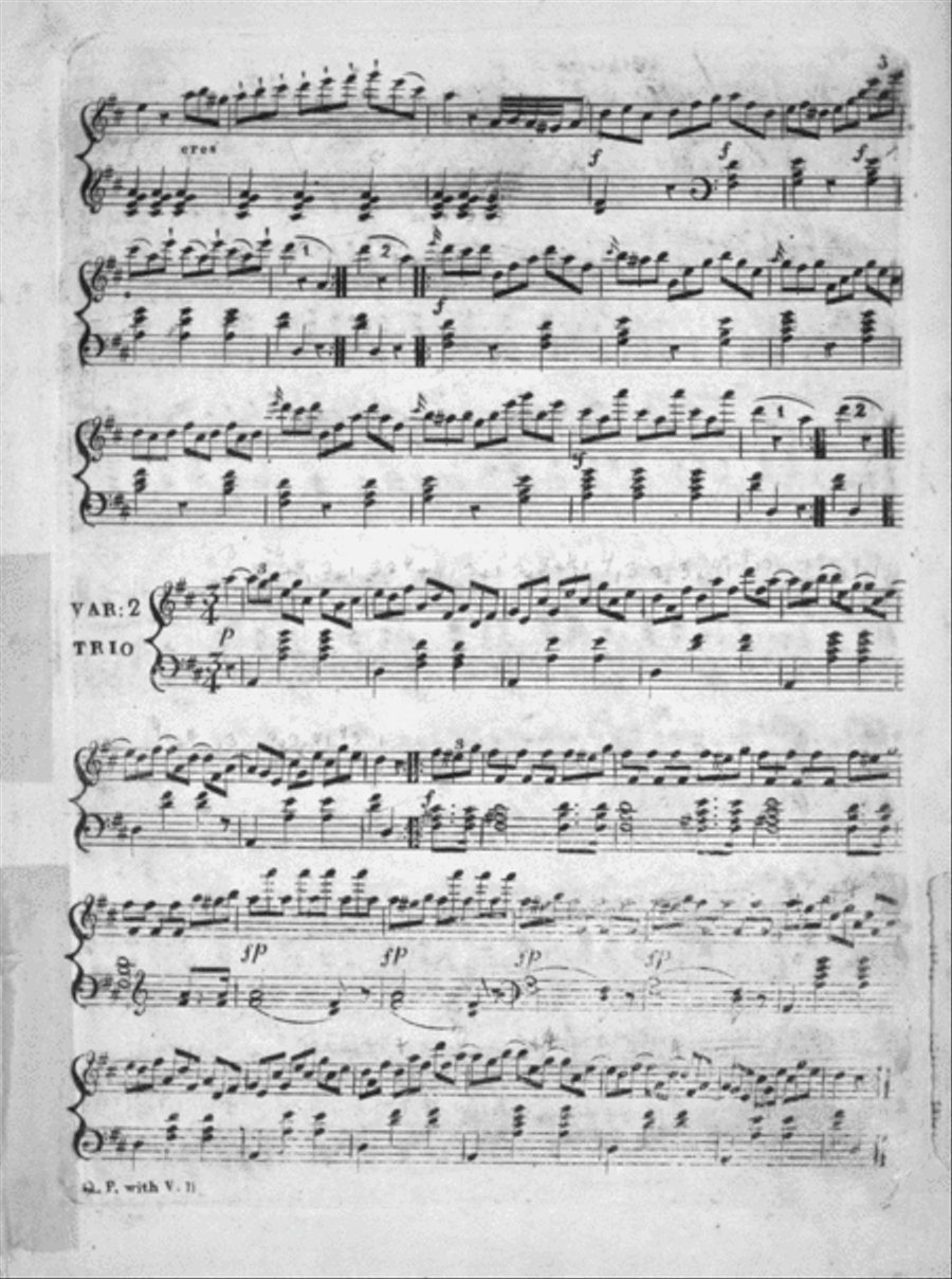 The Queen of Prussia's Waltz With Variations for the Piano Forte Piano Solo scores gallery preview page 3