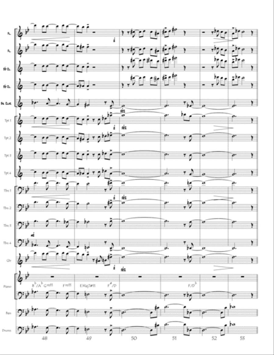 The Dark Moon SCORE (digital print) Jazz Ensemble scores gallery preview page 5