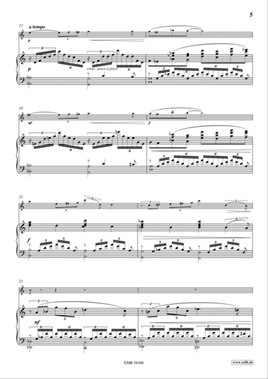 Poeme No. 2 Soprano Saxophone scores gallery preview page 6