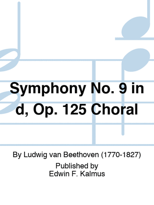 Book cover for Symphony No. 9 in d, Op. 125 Choral