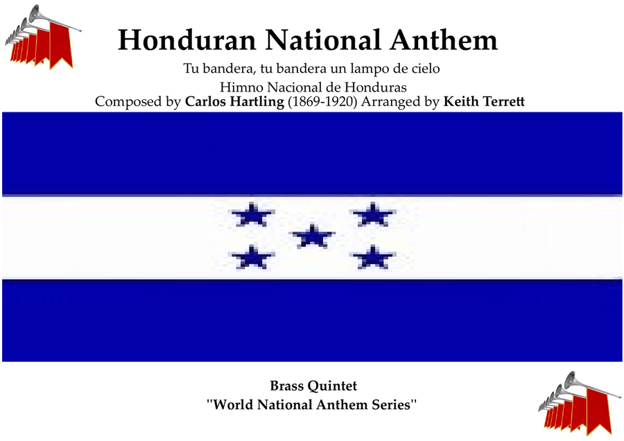 Honduran National Anthem (Himno Nacional de Honduras) for Brass Quintet Brass Quintet scores gallery preview page 1