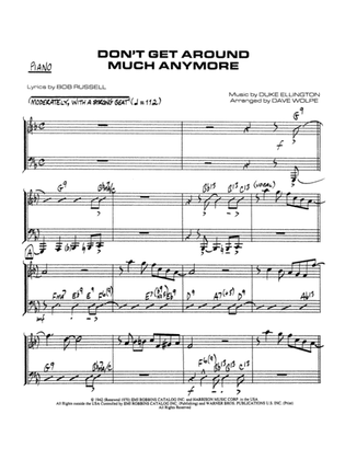 Book cover for Don't Get Around Much Anymore: Piano Accompaniment