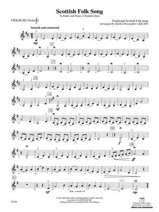 Scottish Folk Song: 3rd Violin (Viola [TC])