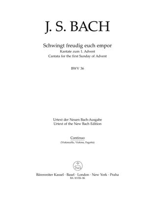 Book cover for Schwingt freudig euch empor, BWV 36