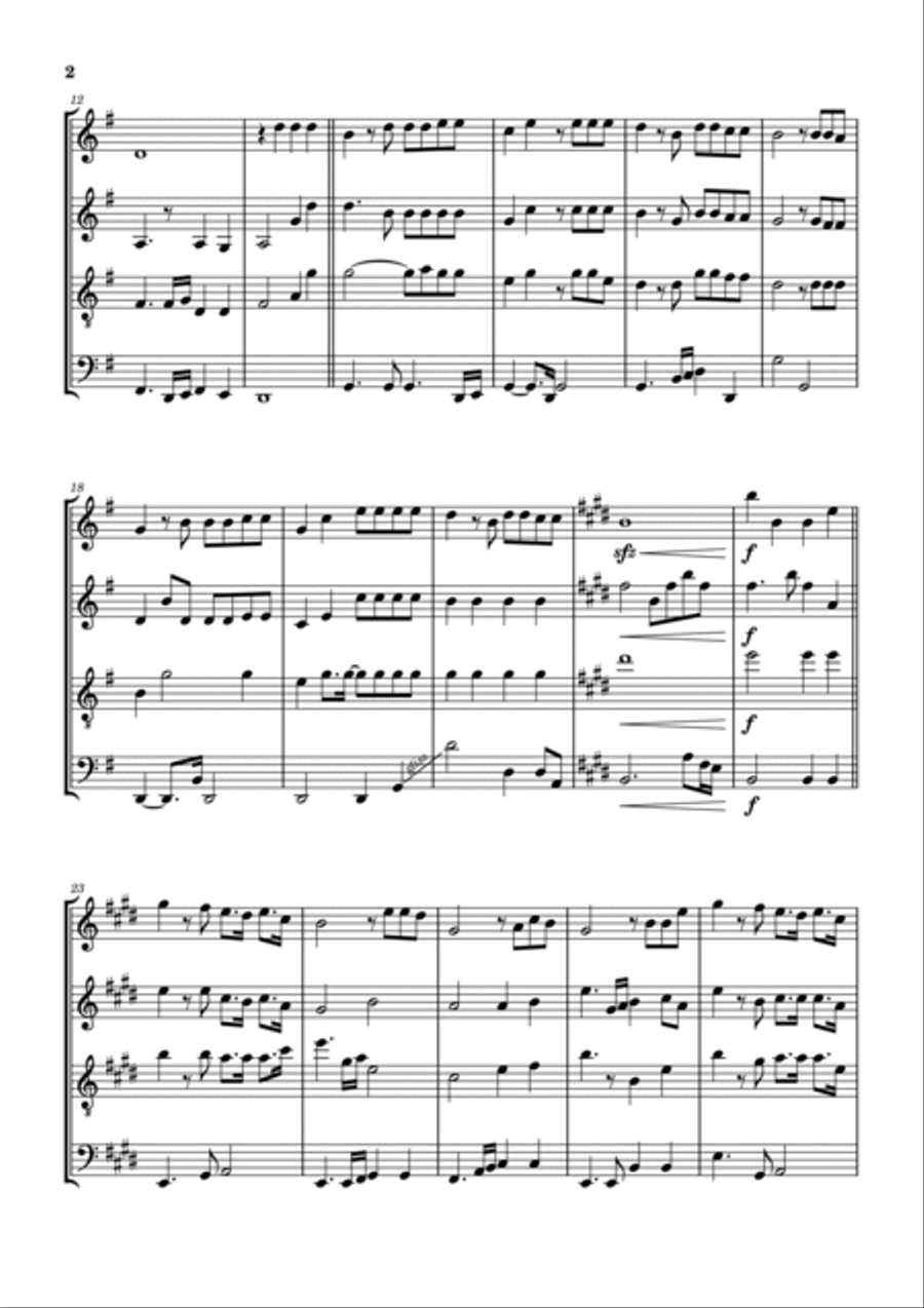 How Great Thou Art Woodwind Quartet scores gallery preview page 3