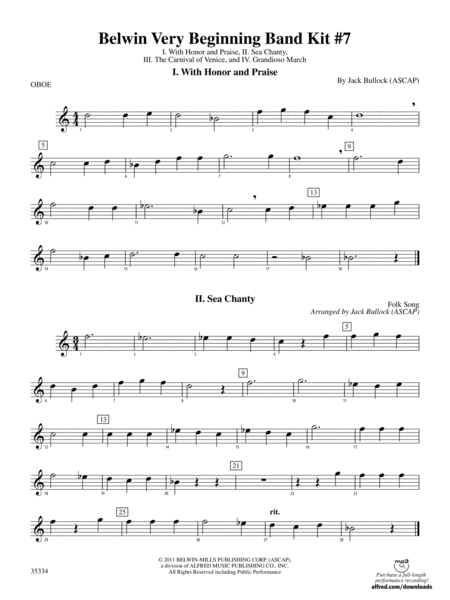 Belwin Very Beginning Band Kit #7: Oboe