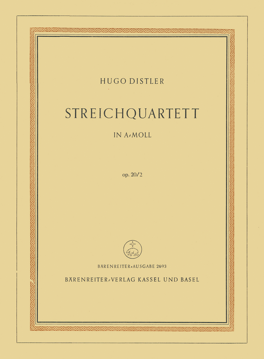 Streichquartett a-Moll, op. 20/1 (1939) String Quartet scores gallery preview page 1