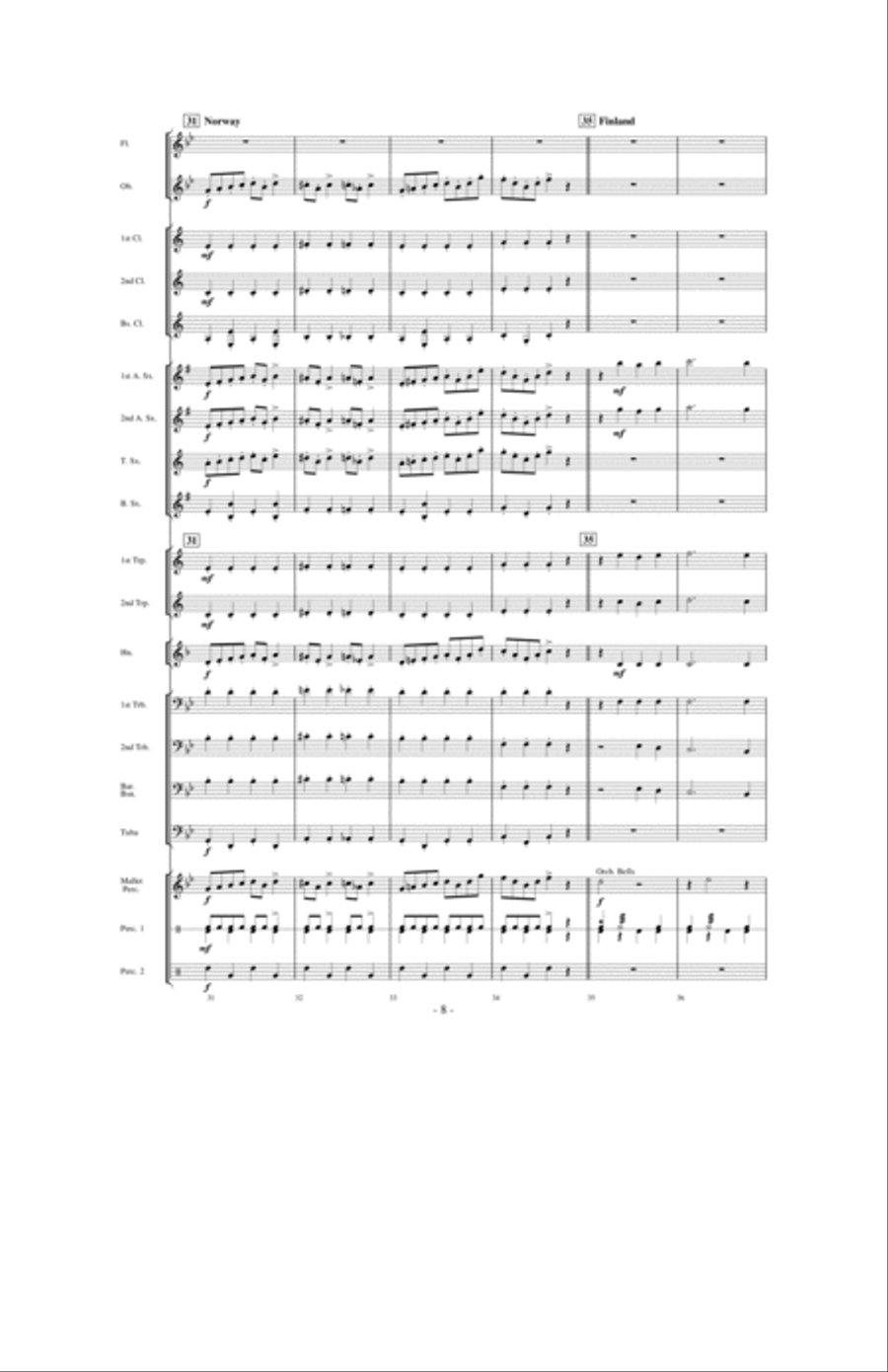 Around the World in 80 Measures Concert Band scores gallery preview page 7