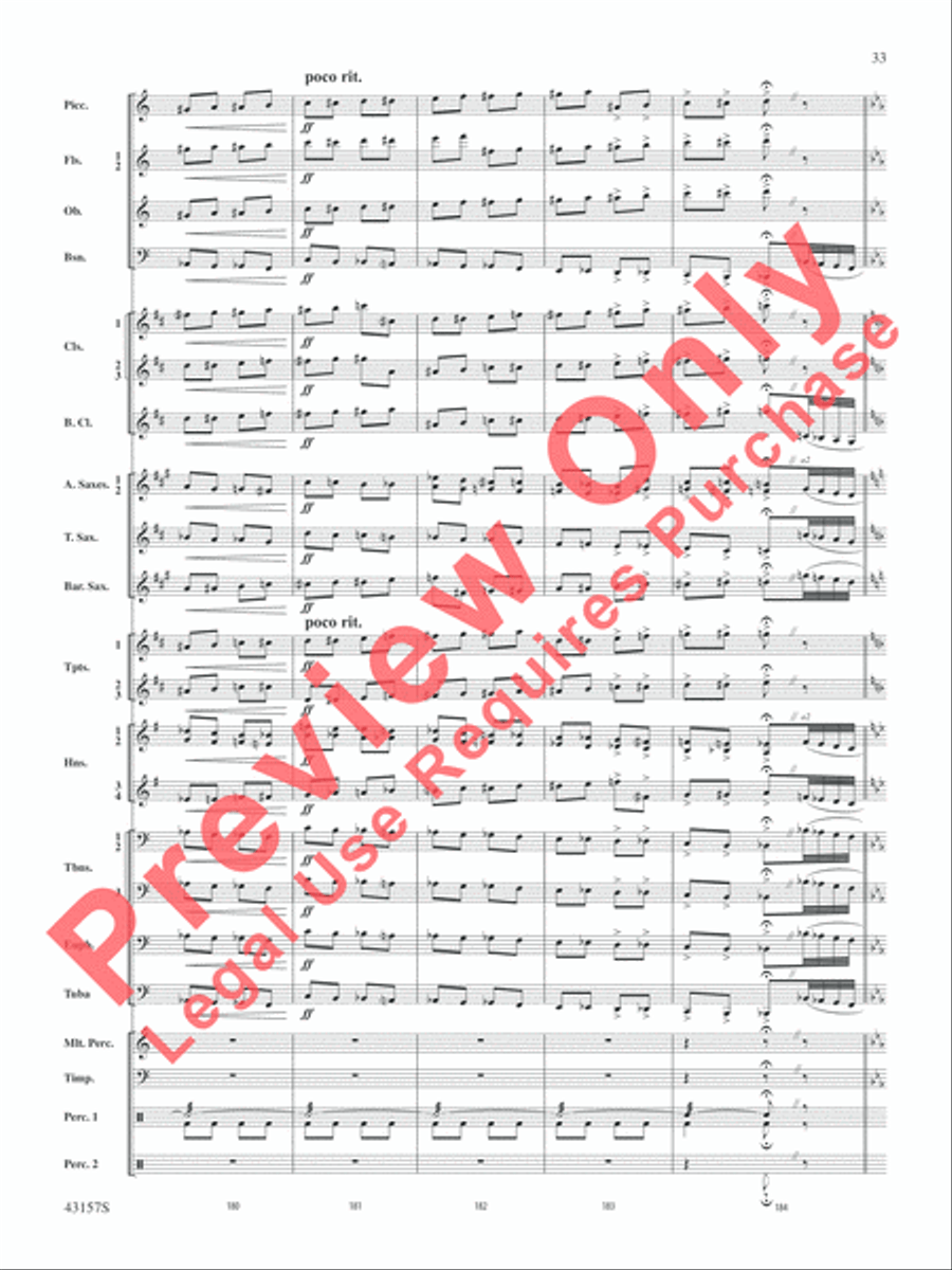Gershwin by George! Gershwin by George! Concert Band scores gallery preview page 34